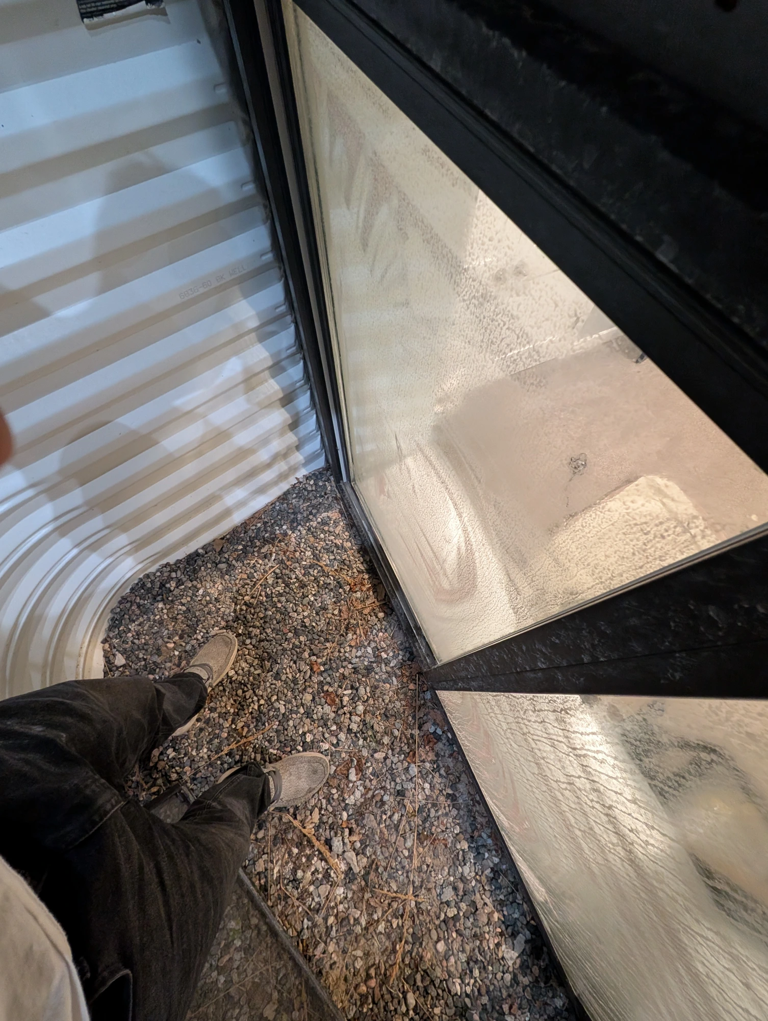 Hard-water stained glass mid-job in Billings